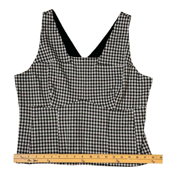 CAbi Black and White Checkered Sleeveless Top - Picture 4 of 5